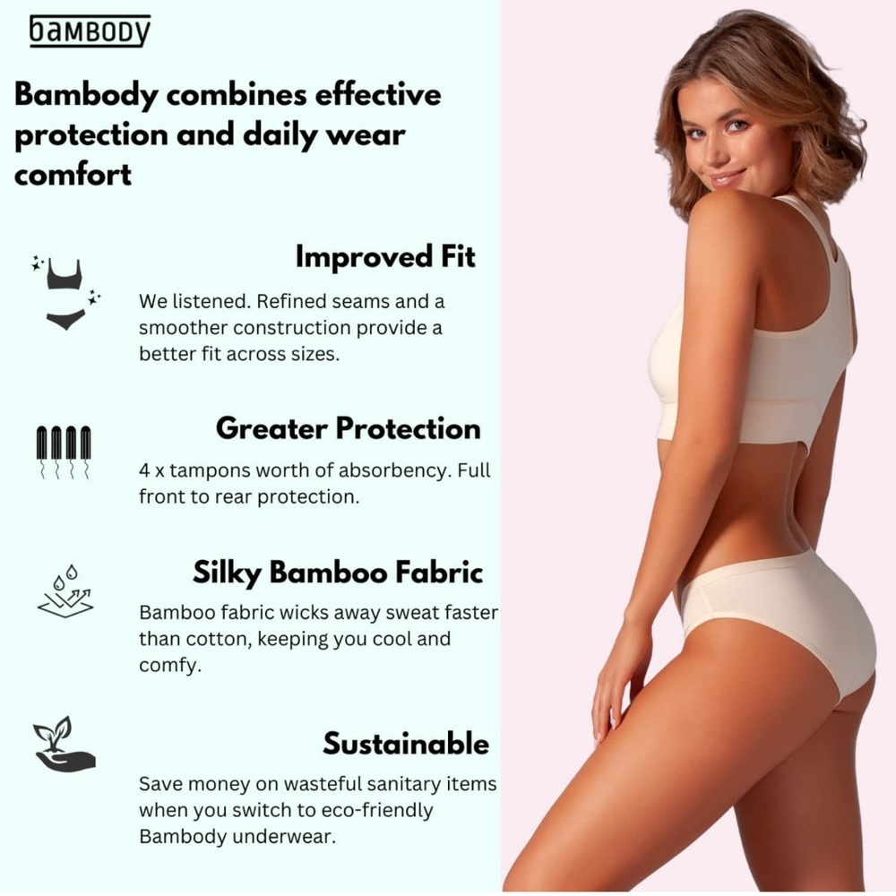 COPY - Bambody Absorbent Brief: Super Comfy Period Panties